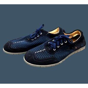 MENS NAVY BREATHABLE MESH LACEUP LOAFERS OUTDOOR WATER SHOE HIKING SNEAKER SZ12
